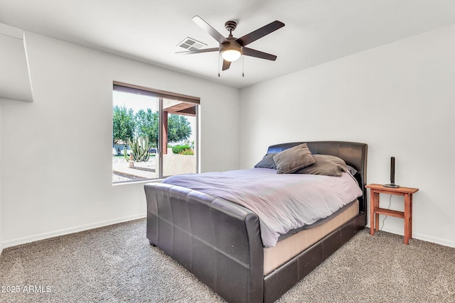 2699 E Claxton Rd, Gilbert, AZ 85297 - carpeted bedroom featuring access to outside and a ceiling fan