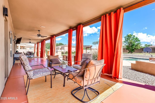 2699 E Claxton Rd, Gilbert, AZ 85297 - view of patio / terrace featuring a ceiling fan