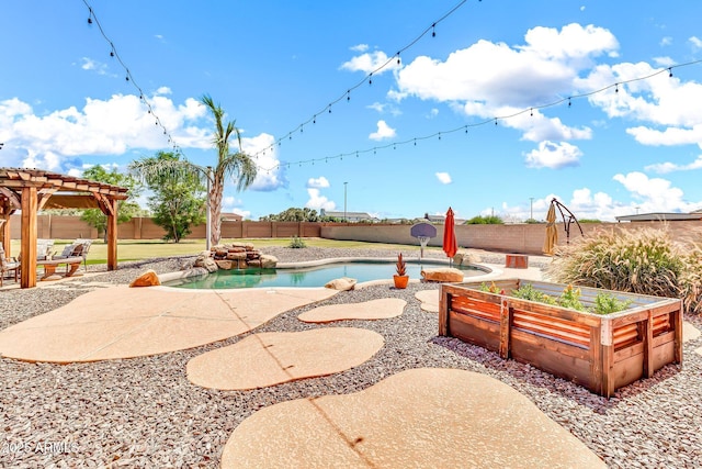 2699 E Claxton Rd, Gilbert, AZ 85297 - view of pool with a fenced backyard, a patio, and a pergola