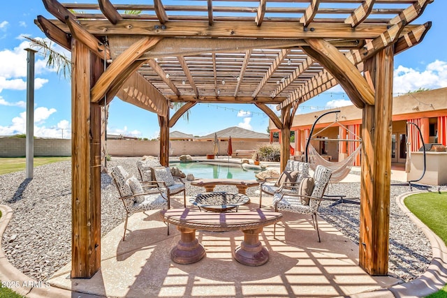 2699 E Claxton Rd, Gilbert, AZ 85297 - fenced backyard with a pergola and a patio