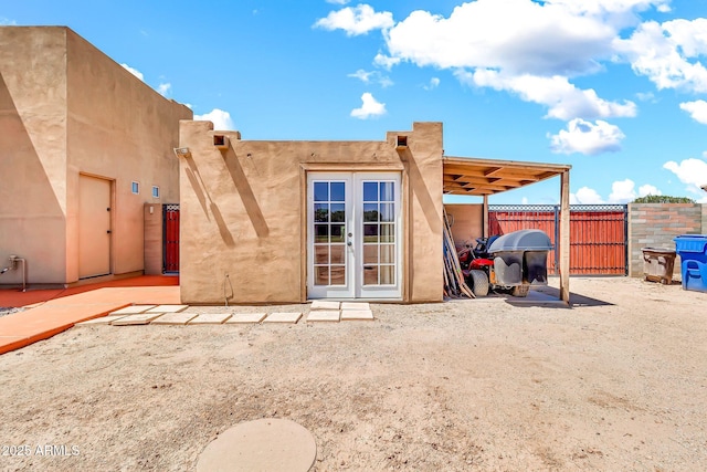 2699 E Claxton Rd, Gilbert, AZ 85297 - rear view of house featuring french doors and a patio