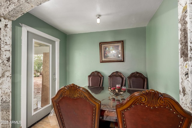 view of dining space