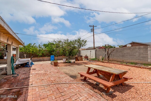 view of patio / terrace with a fenced backyard