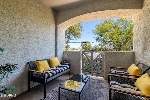 7936 E Wilshire Dr Unit 205, Scottsdale, AZ 85257 - balcony featuring an outdoor living space