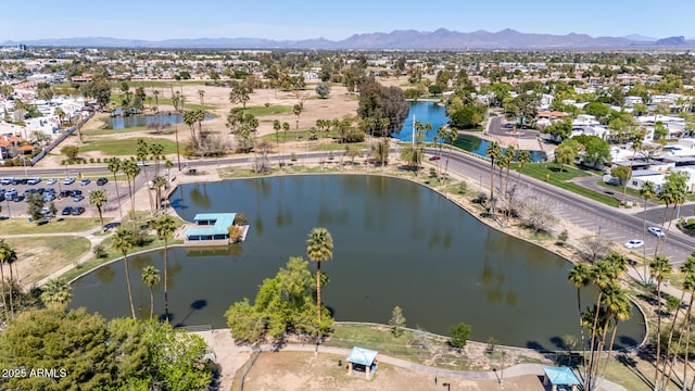 7936 E Wilshire Dr Unit 205, Scottsdale, AZ 85257 - aerial view with a water and mountain view