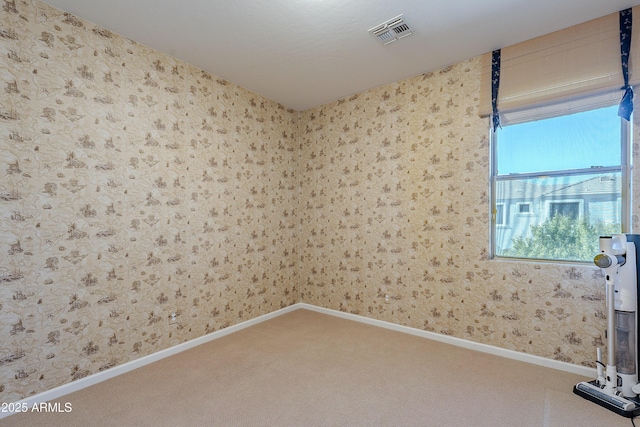 view of carpeted spare room