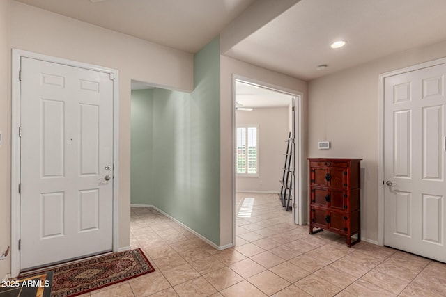 view of tiled foyer