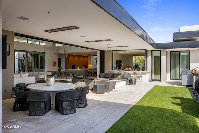 view of patio with an outdoor hangout area