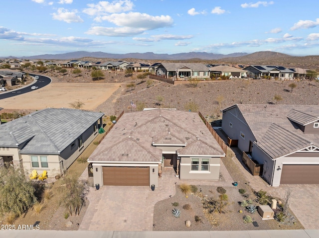 bird's eye view featuring a mountain view