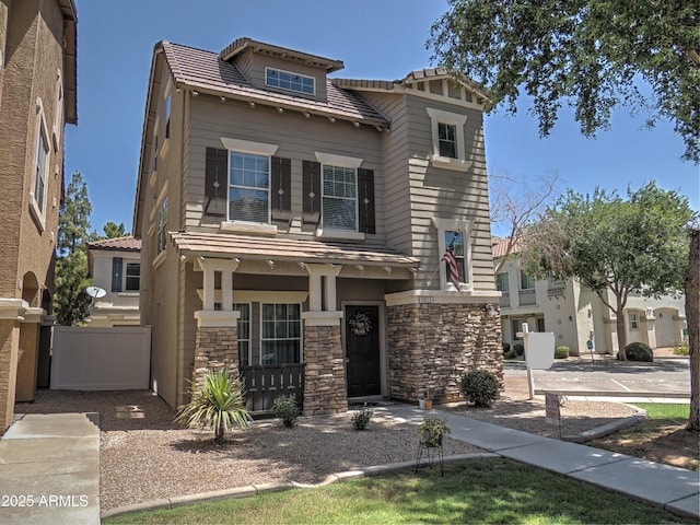 9233 E Neville Ave Unit 1011, Mesa, AZ 85209 - craftsman house with stone siding and a porch