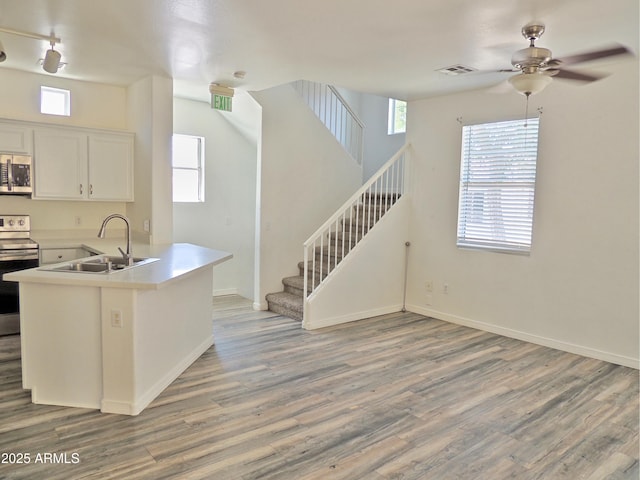 9233 E Neville Ave Unit 1011, Mesa, AZ 85209 - kitchen with stainless steel appliances, wood finished floors, and plenty of natural light