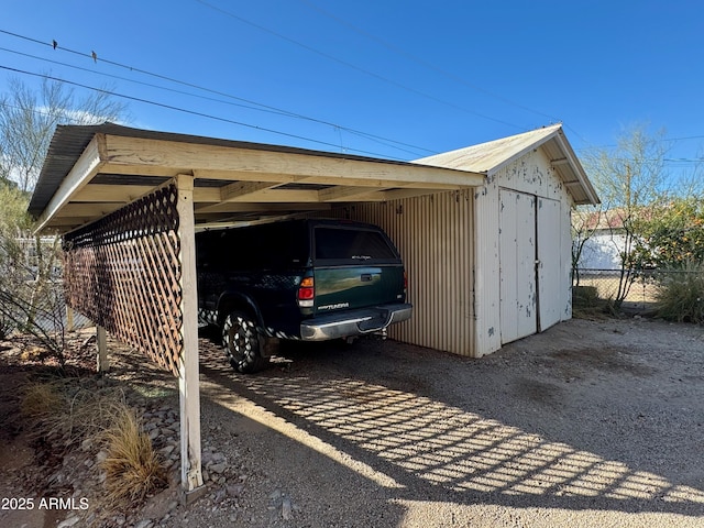 view of parking