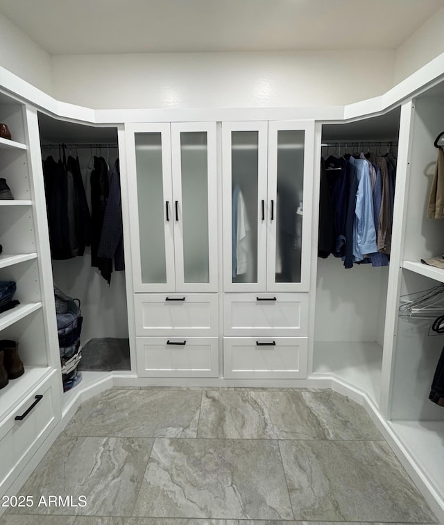 view of walk in closet