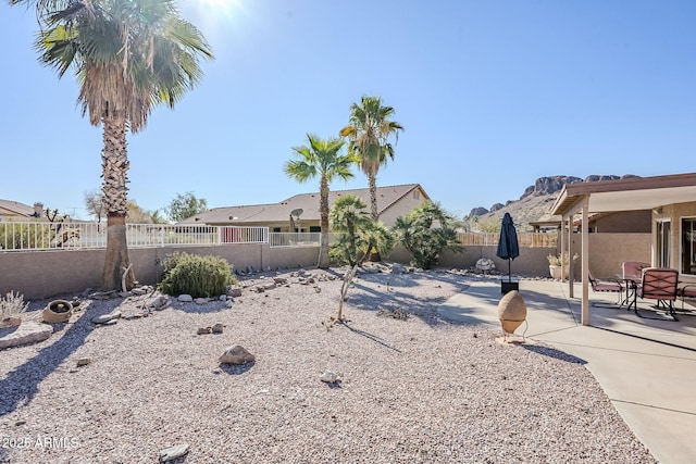 view of yard with a patio