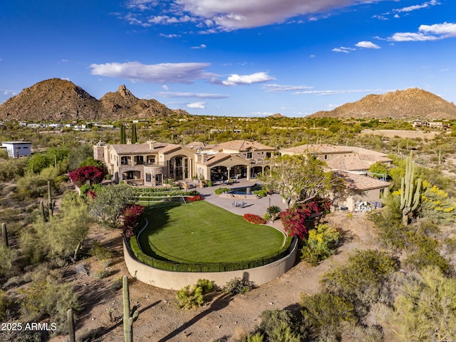 9451 E Happy Valley Rd, Scottsdale, AZ 85255 - birds eye view of property with a mountain view