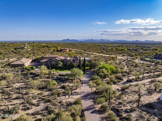 9451 E Happy Valley Rd, Scottsdale, AZ 85255 - drone / aerial view featuring a mountain view
