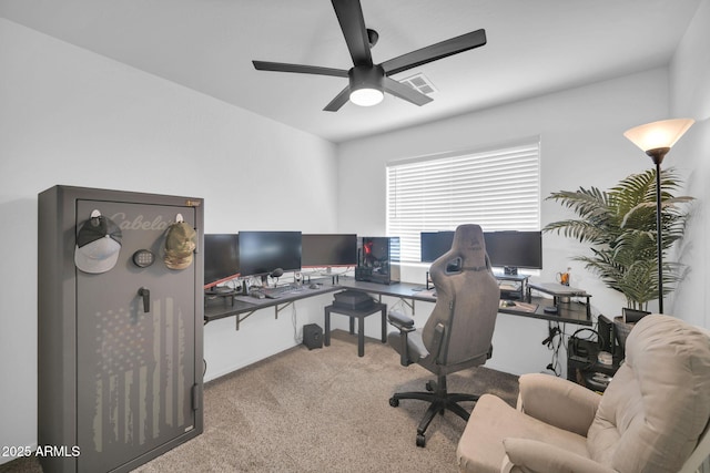16887 W Belleview St, Goodyear, AZ 85338 - carpeted home office featuring a ceiling fan