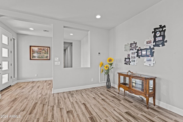 entrance foyer featuring light hardwood / wood-style flooring