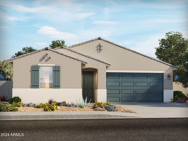 ranch-style home with a garage