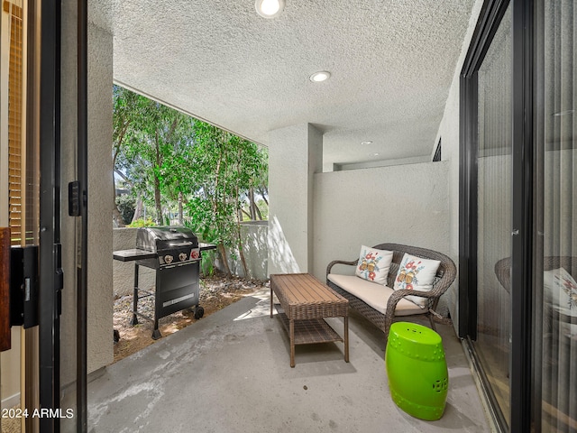 balcony featuring a patio area and area for grilling