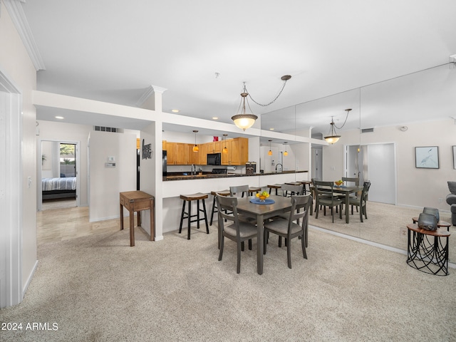 view of dining area