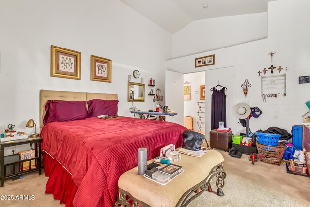 871 N Granada Dr, Chandler, AZ 85226 - carpeted bedroom featuring high vaulted ceiling