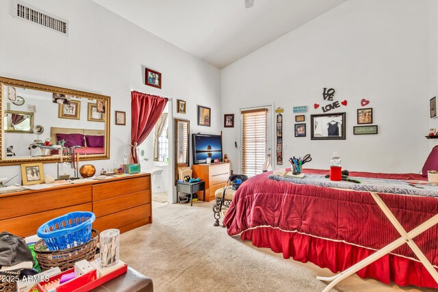 871 N Granada Dr, Chandler, AZ 85226 - carpeted bedroom with high vaulted ceiling