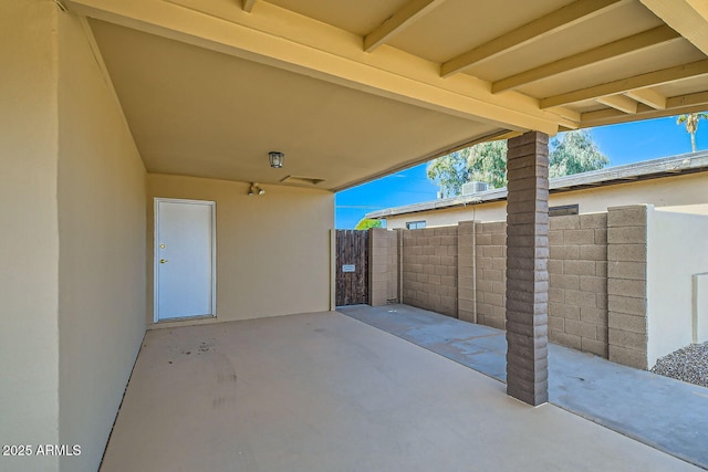 view of patio / terrace with fence