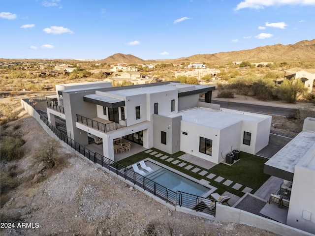 exterior space with a mountain view