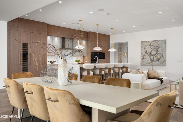 dining room featuring dark hardwood / wood-style floors