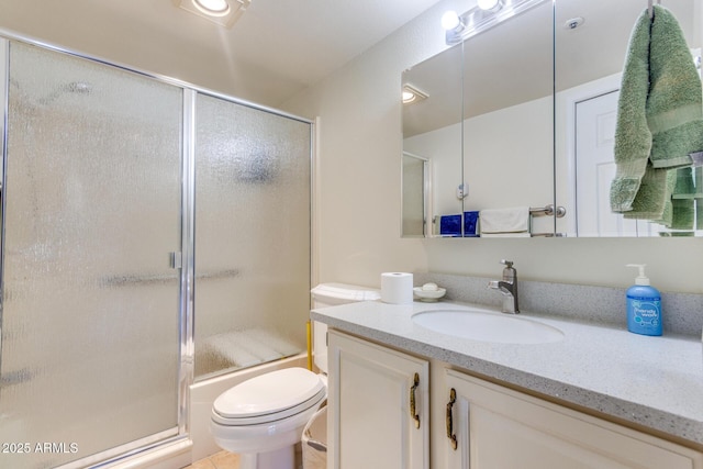 full bath with vanity and toilet
