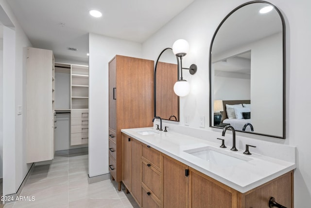 bathroom with vanity