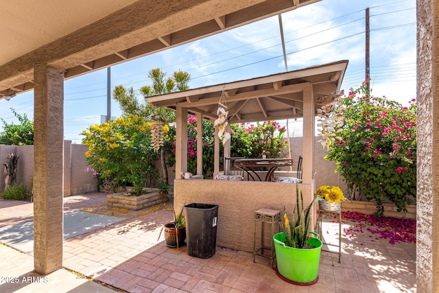 940 S Revere, Mesa, AZ 85210 - fenced backyard featuring a gazebo and a patio