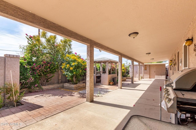 940 S Revere, Mesa, AZ 85210 - fenced backyard with a patio area and a gazebo