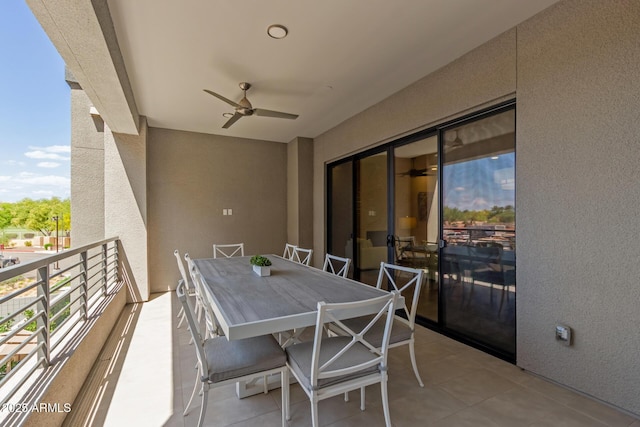 5250 E Deer Valley Dr Unit 140, Phoenix, AZ 85054 - balcony with a ceiling fan