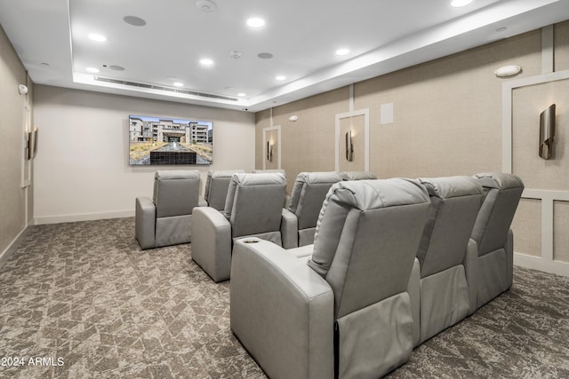 5250 E Deer Valley Dr Unit 140, Phoenix, AZ 85054 - cinema with a raised ceiling, recessed lighting, and carpet floors