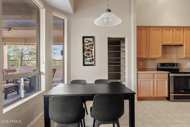dining room featuring light tile patterned floors