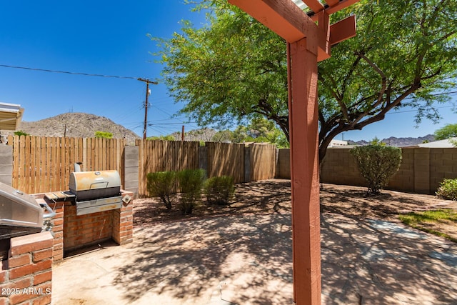 9603 N 1st Ave, Phoenix, AZ 85021 - fenced backyard with a patio and a mountain view