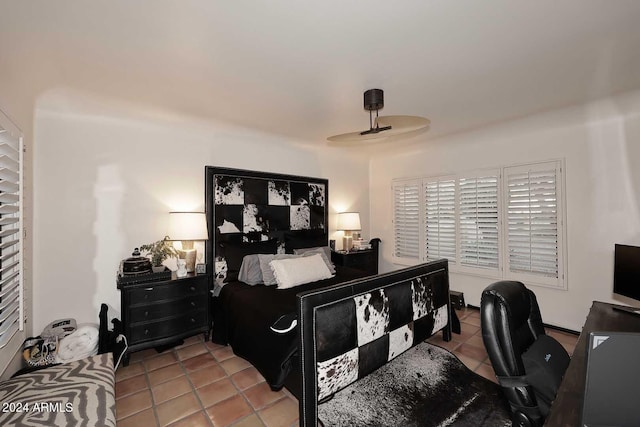 view of tiled bedroom