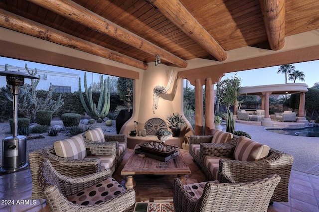 view of patio with outdoor lounge area