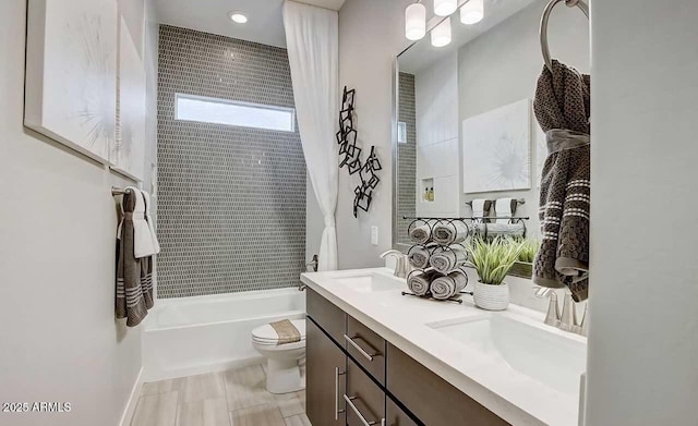 16336 W Jackson St, Goodyear, AZ 85338 - full bath with double vanity,  shower combination, and recessed lighting