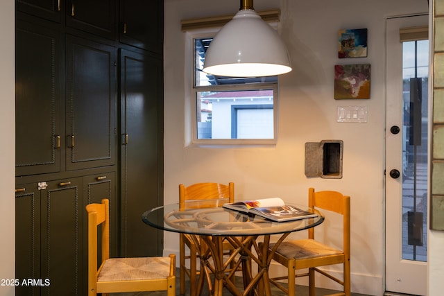 view of dining area