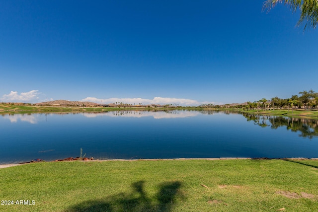 view of water feature with a mountain view