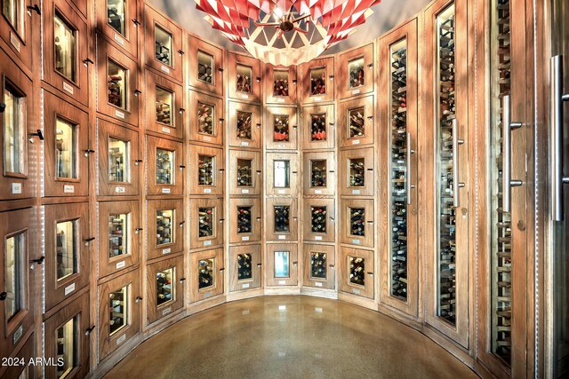 view of wine room