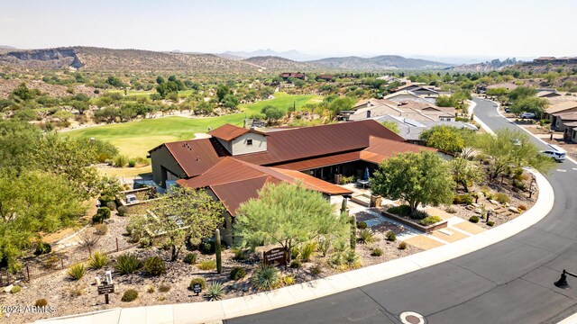 bird's eye view featuring a mountain view