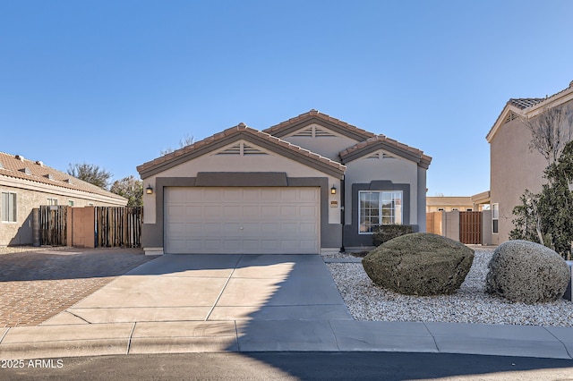 view of front of home featuring a garage