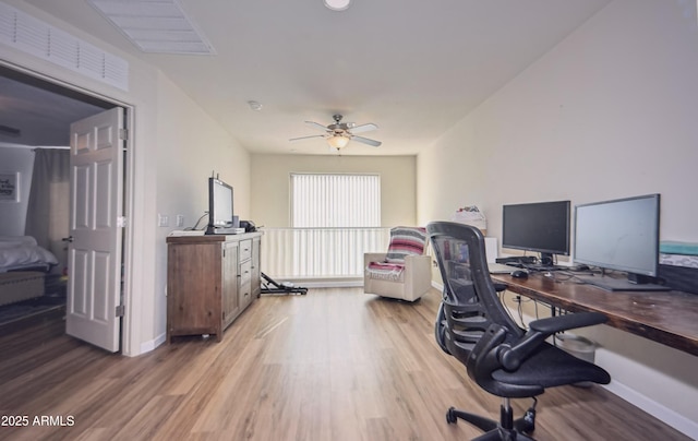 1851 W Vermont Ave, Phoenix, AZ 85015 - office featuring wood finished floors and ceiling fan