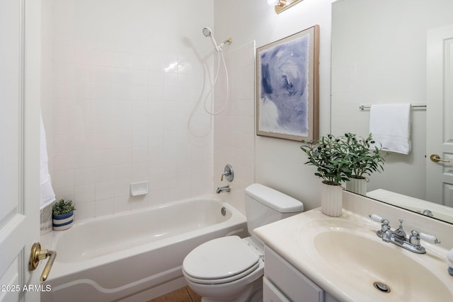 13680 E Paradise Dr, Scottsdale, AZ 85259 - full bathroom featuring toilet, vanity, and  shower combination