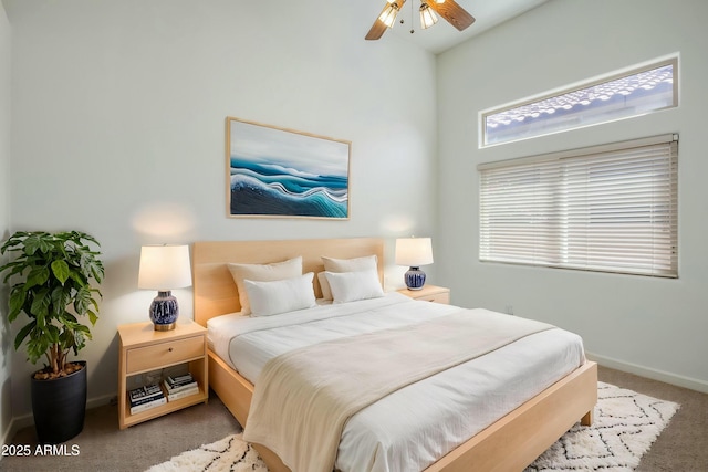 13680 E Paradise Dr, Scottsdale, AZ 85259 - carpeted bedroom with ceiling fan and baseboards
