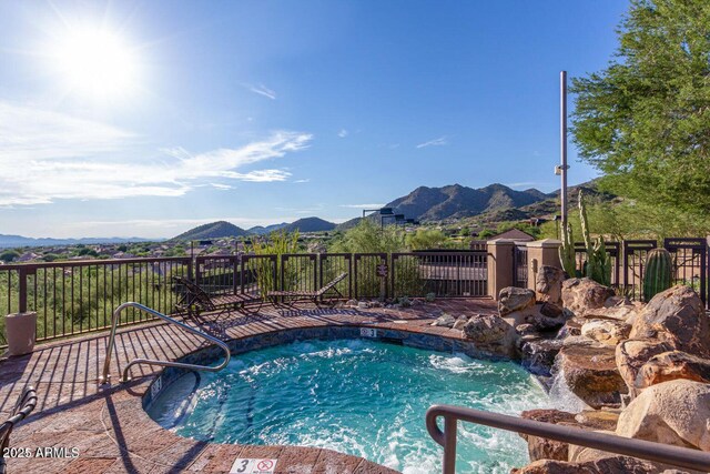 13680 E Paradise Dr, Scottsdale, AZ 85259 - view of pool featuring a mountain view